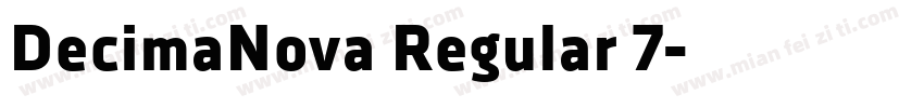 DecimaNova Regular 7字体转换